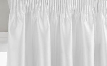 white curtains