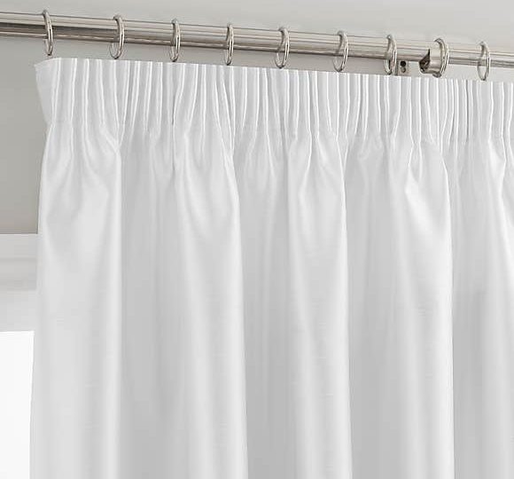 white curtains